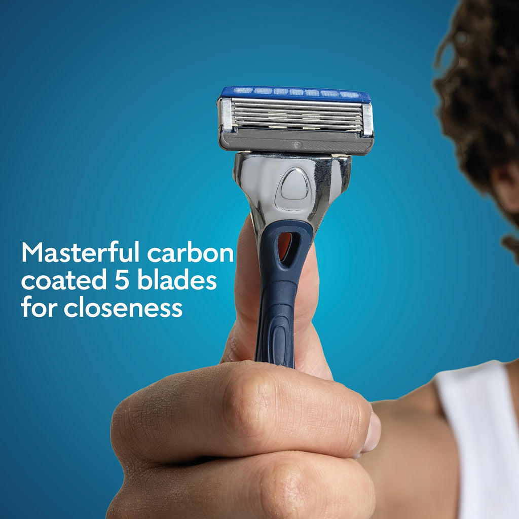 Wilkinson Sword Hydro 5 Razors Blade for Men, Men's Shaver Refill Pack, Skin Hydration, Carbon Coated Blades, 8 Razor Refills - Damaged Box