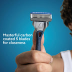 Wilkinson Sword Hydro 5 Razors Blade for Men, Men's Shaver Refill Pack, Skin Hydration, Carbon Coated Blades, 8 Razor Refills - Damaged Box