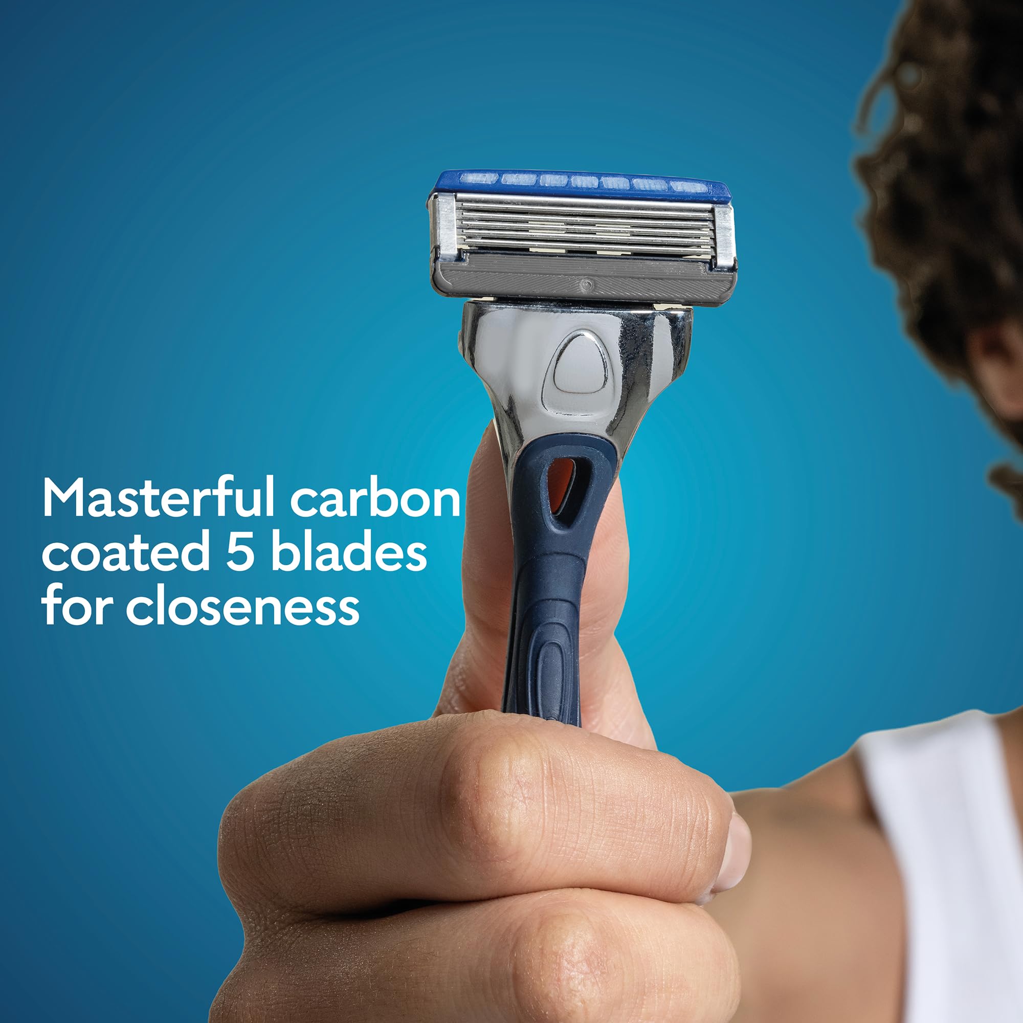 Wilkinson Sword Hydro 5 Razors Blade for Men, Men's Shaver Refill Pack, Skin Hydration, Carbon Coated Blades, 8 Razor Refills - Damaged Box