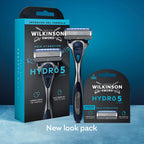 Wilkinson Sword Hydro 5 Razors Blade for Men, Men's Shaver Refill Pack, Skin Hydration, Carbon Coated Blades, 8 Razor Refills - Damaged Box