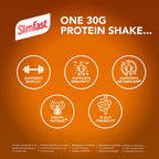 SlimFast o 30g Protein Meal Replacement Shake o Salted Caramel Latte Flavour o 242 Cals o 23 Vitamins + Minerals o No Added Sugar o Gut Friendly o Ready to Drink o 6 x 325 ml (6 meals) - BBE 06/2026