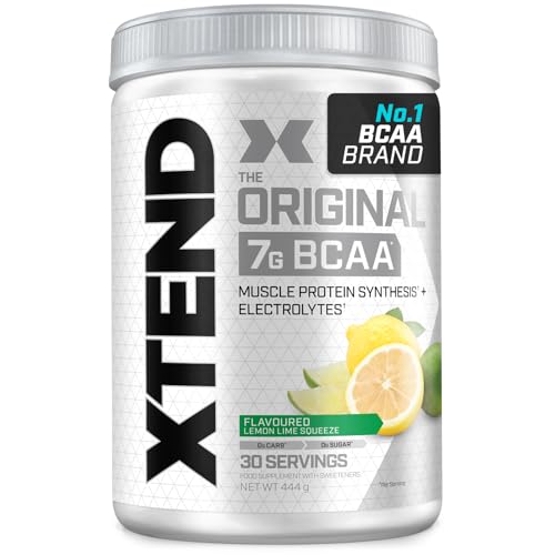 XTEND Original BCAA Powder Lemon Lime Squeeze 30 Servings | 7g BCAAs Per Serving | Sugar Free Branched Chain Amino Acids and Electrolytes Powder for Post Workout Muscle Recovery and Hydration - BBE 05/2026
