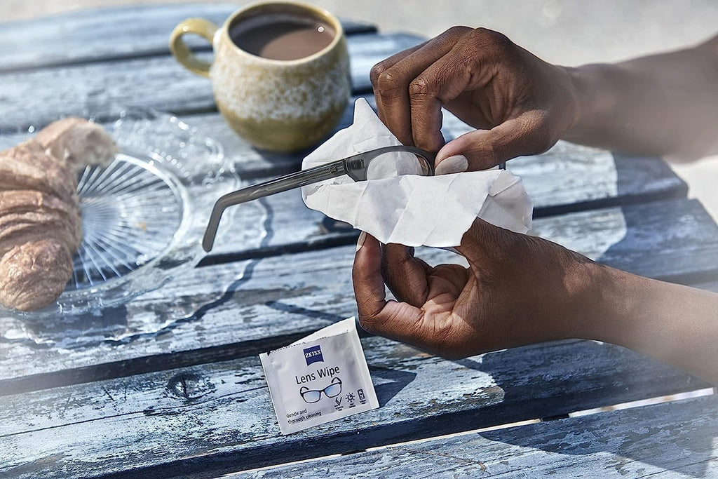 ZEISS Lens Wipes, Lens Cleaner for Glasses, Cameras & Binoculars,Individually Packed Single Use Disposable Cloths in Sachets, for Handy and Portable Spectacle Cleaning On The Go, 200 Count (Pack of 1)
