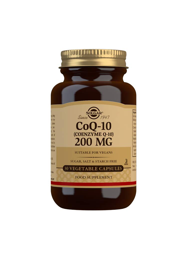 Solgar Coq-10 (Coenzyme Q-10) 200 Mg Vegetable Capsules - Pack of 30 - BBE 03/2028