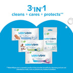 WaterWipes Sensitive+ Newborn & Baby Wipes, 1080 Count (18 Packs), 3-In-1 Cleans, Cares, Protects, 99.9% Water, Unscented