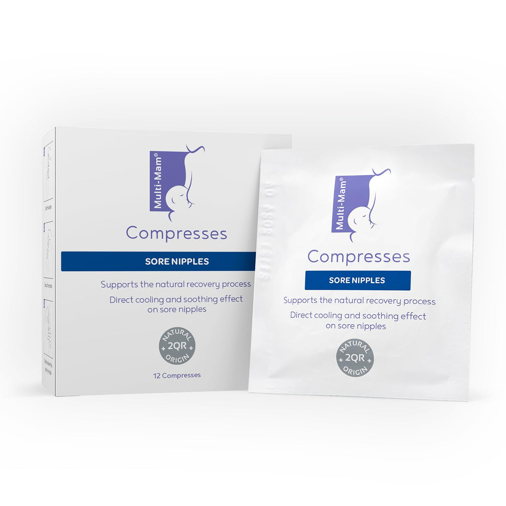 Multi-Mam Compresses for Breastfeeding Mothers - Intensive Care and Treatment of Sore and Irritated Nipples - Instant Cooling and Soothing Gel Pad - Essential Aid for Breast-Feeding Mums - Pack of 12 - Damaged Box