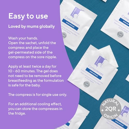 Multi-Mam Compresses for Breastfeeding Mothers - Intensive Care and Treatment of Sore and Irritated Nipples - Instant Cooling and Soothing Gel Pad - Essential Aid for Breast-Feeding Mums - Pack of 12 - Damaged Box