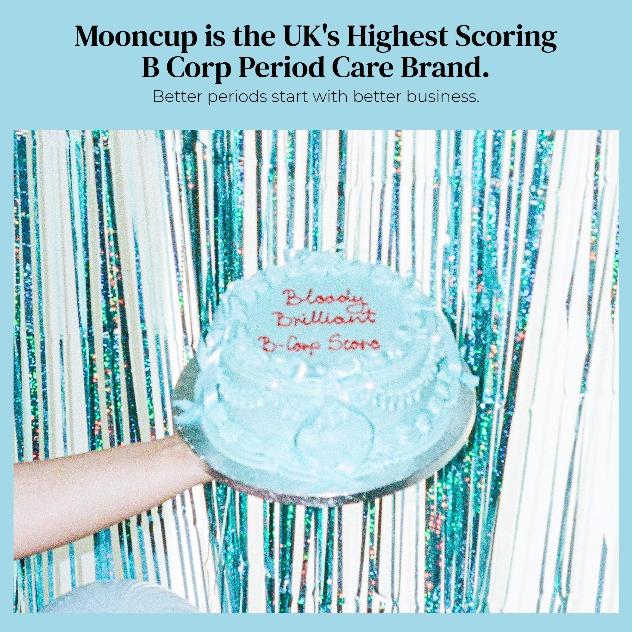 Mooncup Original Menstrual Cup - Medical-Grade Silicone Period Cup for Protection - Holds 3 Tampons Worth of Fluid - Toxin-Free, Eco-Friendly & Easy to Insert - Size B (Under 30 or No Vaginal Birth) - Damaged Box