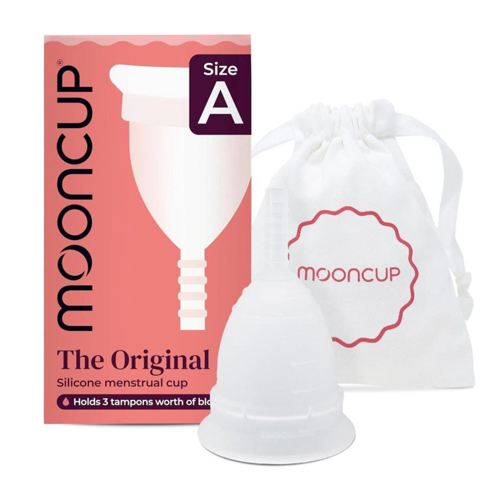 Mooncup Original Menstrual Cup - Medical-Grade Silicone Period Cup for Protection - Holds 3 Tampons Worth of Fluid - Toxin-Free, Eco-Friendly & Easy to Insert - Size B (Under 30 or No Vaginal Birth) - Damaged Box
