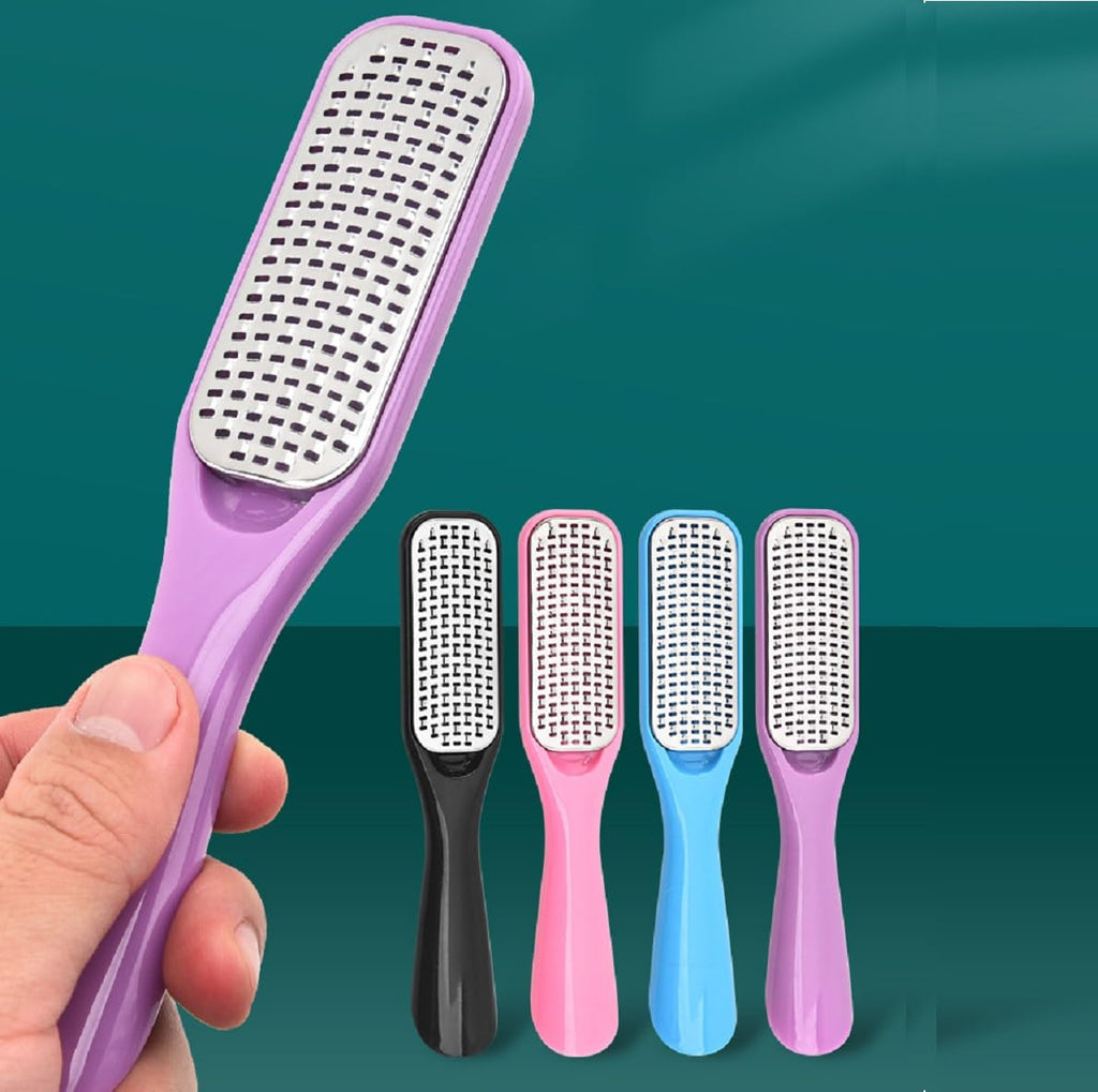 Wet & Dry Foot Rasp Callus Remover - High Grade Stainless Steel Metal Pedicure Tool for Soft Fancy Feet,Purple