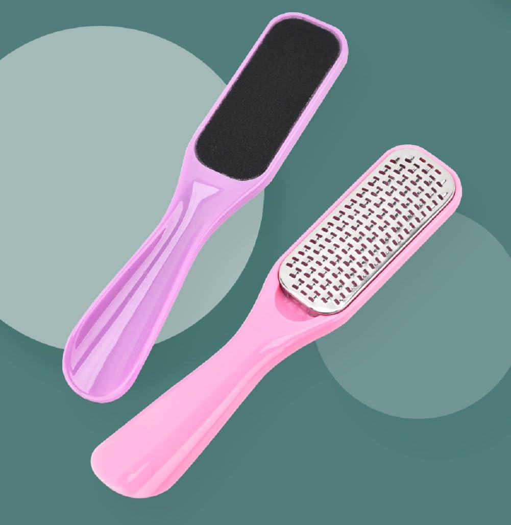 Wet & Dry Foot Rasp Callus Remover - High Grade Stainless Steel Metal Pedicure Tool for Soft Fancy Feet,Purple