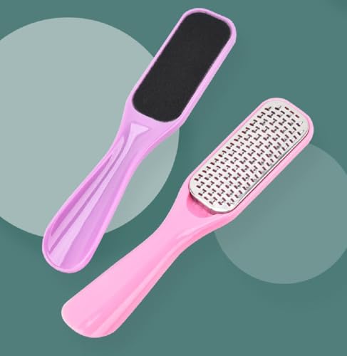 Wet & Dry Foot Rasp Callus Remover - High Grade Stainless Steel Metal Pedicure Tool for Soft Fancy Feet,Purple