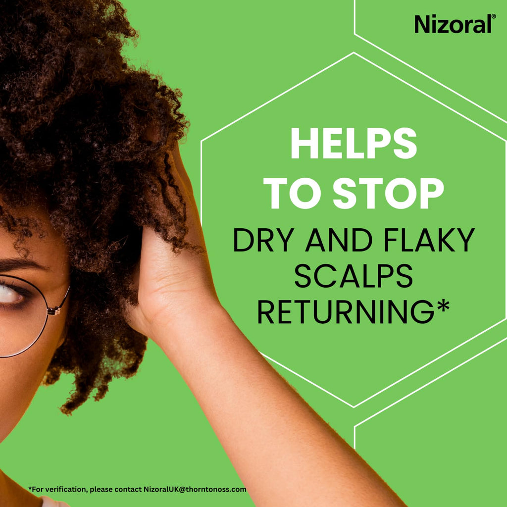 Nizoral Scalp Soothing Itchy & Sensitive Shampoo, 24 Hour Soothing Care, Ongoing Relief for Dry, Itchy and Flaky Scalps, For Healthy Looking, Shiny Hair, Contains Aloe Vera, 1 x 200ml