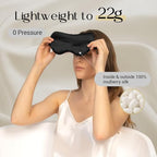 ZIMASILK 100% 22 Momme Pure Mulberry Silk Adjustable Sleep Mask, Filled with Pure Silk, Wrapping Strap- Super Soft, Breathable & Comfortable Blindfold, Perfect Blocks Light for Sleeping (Black)