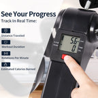 AGM Foldable Mini Pedal Exerciser, Compact Arm Leg Exercise Bike with LCD Display for Home Office Workout - Damaged Box