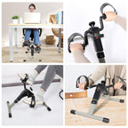 AGM Foldable Mini Pedal Exerciser, Compact Arm Leg Exercise Bike with LCD Display for Home Office Workout - Damaged Box