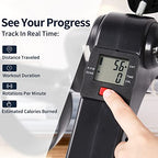 AGM Foldable Mini Pedal Exerciser, Compact Arm Leg Exercise Bike with LCD Display for Home Office Workout - Damaged Box