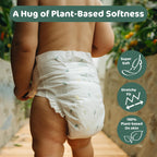 Naty BioEmbrace Baby Nappies | Sensitive Skin Safe Certified | Leak Protection up to 100% | Plant-Based Softness, Premium Comfort | Chlorine-Free | Size 3 (4-9kg), 180 Count