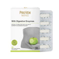 Pro-Ven Probiotics with Digestive Enzymes | Daily Gut Support 25 Billion Lab4 Friendly Bacteria | Calcium Aids Digestion for Adults | 30 Capsules - BBE 12/2027