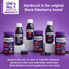 Sambucol Natural Black Elderberry Extra Defence Menthol Gummies |Vitamin A | Vitamin C | Vitamin D | Zinc |Advanced Immune Support Supplement| 30 Gummies - BBE 11/2026