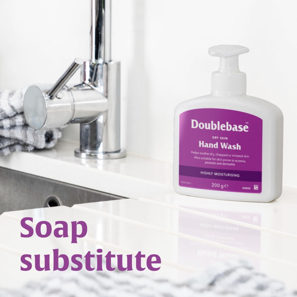 Doublebase Dry Skin Hand Wash. Moisturising, Non-Foaming. Also Suitable for Skin Prone to Eczema and Psoriasis, Soap and SLS Free (Packaging May Vary), 200g - Damaged Box