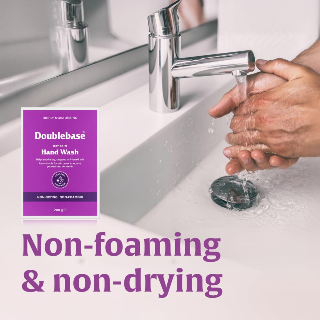 Doublebase Dry Skin Hand Wash. Moisturising, Non-Foaming. Also Suitable for Skin Prone to Eczema and Psoriasis, Soap and SLS Free (Packaging May Vary), 200g - Damaged Box