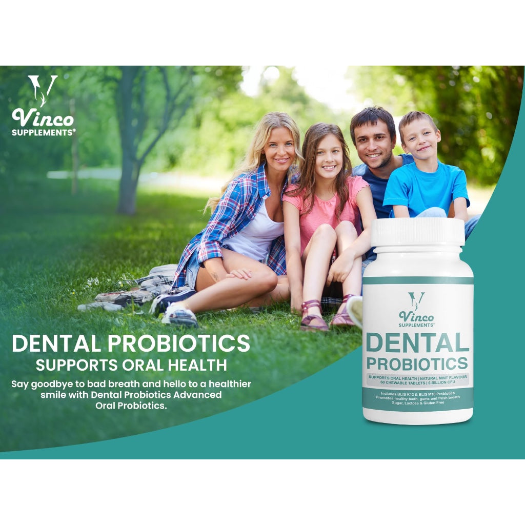 Dental Probiotics Advanced Oral Probiotics for Mouth Supplement - Bad Breath Treatment for Adults with BLIS K12 & BLIS M18-6 Billion CFU, Mint Flavour Chewable Oral Care Tablets - 60 Count - BBE 11/2027