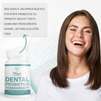 Dental Probiotics Advanced Oral Probiotics for Mouth Supplement - Bad Breath Treatment for Adults with BLIS K12 & BLIS M18-6 Billion CFU, Mint Flavour Chewable Oral Care Tablets - 60 Count - BBE 11/2027