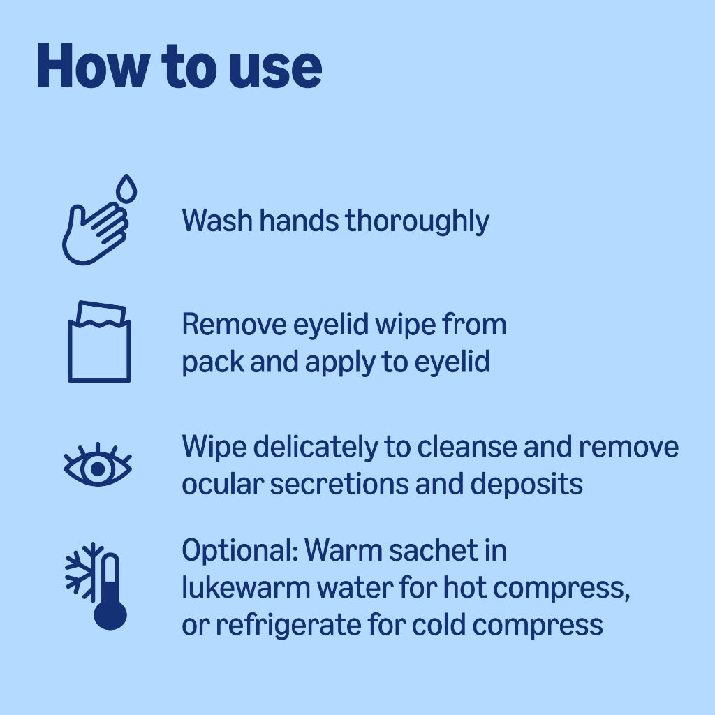 Healthcare by Amazon Eyelid Cleansing Wipes for Periocular Treatment in Adults and Children, Unscented, Pack of 60 (Previously Amazon Basic Care) - Packaging May Vary - Damaged Box