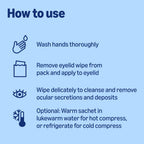 Healthcare by Amazon Eyelid Cleansing Wipes for Periocular Treatment in Adults and Children, Unscented, Pack of 60 (Previously Amazon Basic Care) - Packaging May Vary - Damaged Box