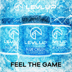 LevlUp Blue Crush Gaming Booster, Energy, Focus and Concentration Drink Powder for Gamers with Taurine, Caffeine, L-Tyrosine and Vitamin B12, Blue Raspberry Flavour, 320 g, 40 Servings - BBE 01/2026