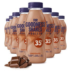 For Goodness Shakes Salted Caramel Protein Shakes, 35g Protein, High Protein, Fat-Free, Ready-To-Drink, No Added Sugar, Gluten-Free, Pre & Post Workout, 8 x 330ml - BBE 07/2026