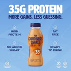 For Goodness Shakes Salted Caramel Protein Shakes, 35g Protein, High Protein, Fat-Free, Ready-To-Drink, No Added Sugar, Gluten-Free, Pre & Post Workout, 8 x 330ml - BBE 07/2026