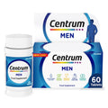 Centrum Men Multivitamin and Mineral Tablets 60 Count - Vitamin D C and Magnesium Supplements for Mens Health and Wellbeing - Damaged Box - BBE 03/2028