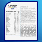 Centrum Men Multivitamin and Mineral Tablets 60 Count - Vitamin D C and Magnesium Supplements for Mens Health and Wellbeing - Damaged Box - BBE 03/2028