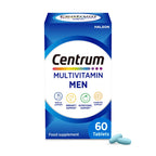 Centrum Men Multivitamin and Mineral Tablets 60 Count - Vitamin D C and Magnesium Supplements for Mens Health and Wellbeing - Damaged Box - BBE 03/2028