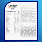 Centrum Men Multivitamin and Mineral Tablets 60 Count - Vitamin D C and Magnesium Supplements for Mens Health and Wellbeing - Damaged Box - BBE 03/2028