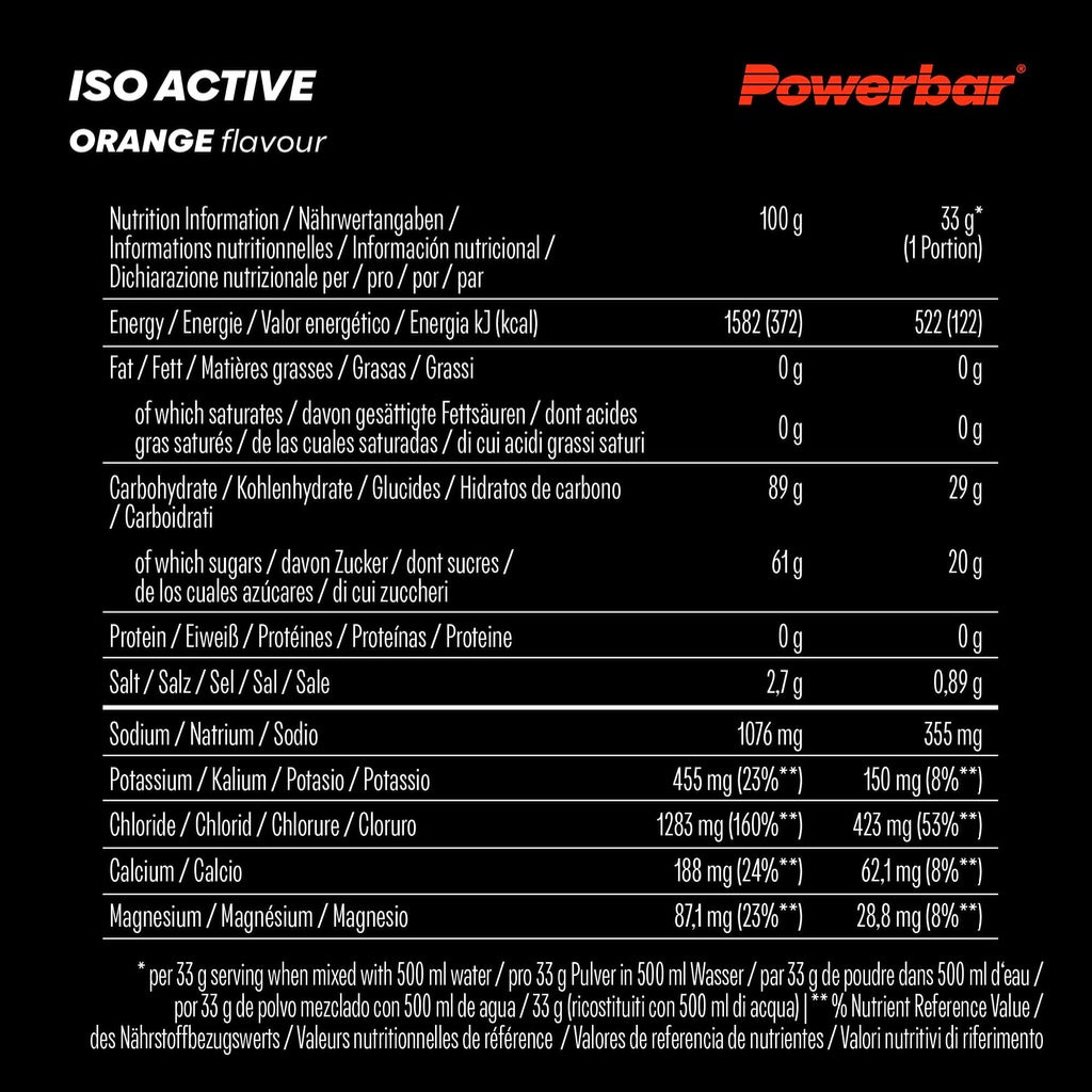 Powerbar - Isoactive - Orange - 1320g - Isotonic sports drink - 5 electrolytes