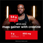 USN Muscle Fuel Anabolic All-In-One Muscle Mass Gainer, Vanilla Flavour - 4kg, 54g Protein Powder, 5g Creatine Powder & 5g BCAA Powder For Maximum Muscle Growth, Post Workout Recovery Drink Mix - BBE 01/2028