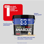 USN Muscle Fuel Anabolic All-In-One Muscle Mass Gainer, Vanilla Flavour - 4kg, 54g Protein Powder, 5g Creatine Powder & 5g BCAA Powder For Maximum Muscle Growth, Post Workout Recovery Drink Mix - BBE 01/2028