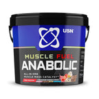 USN Muscle Fuel Anabolic All-In-One Muscle Mass Gainer, Vanilla Flavour - 4kg, 54g Protein Powder, 5g Creatine Powder & 5g BCAA Powder For Maximum Muscle Growth, Post Workout Recovery Drink Mix - BBE 01/2028