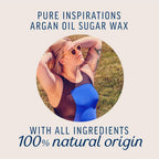 Veet Argan Oil Hot Wax Kit 250 ml - Sugar Hair Removal, Warm Facial Remover with Strips, Dermatologist-Tested Solution for Smooth Skin - Damaged Box