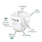 Bambo Nature Size 3 Premium Eco Nappies 4-8kg 9-18lb Pack of 6 x 28 Disposable Baby Diapers Dermatologically Tested Skin Friendly Sensitive Care