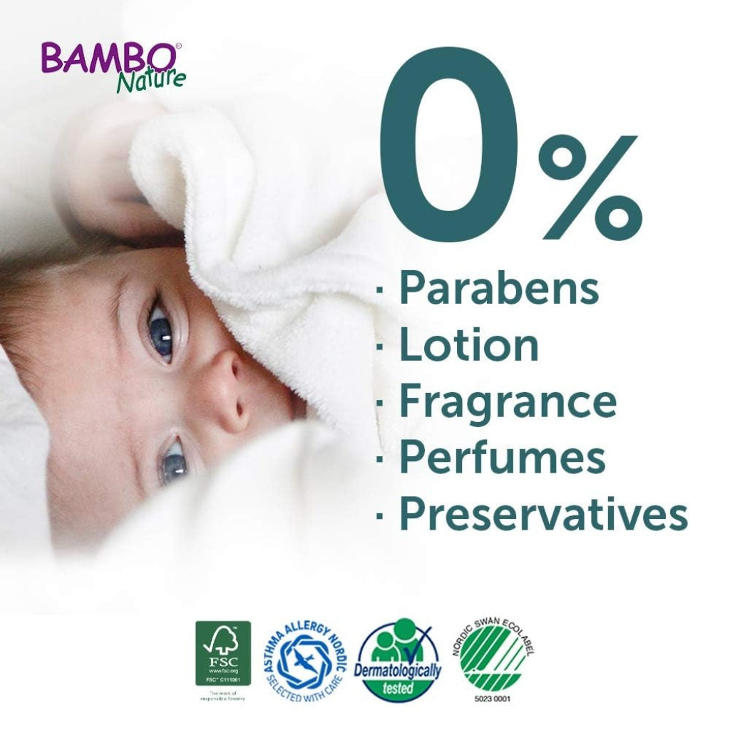 Bambo Nature Size 3 Premium Eco Nappies 4-8kg 9-18lb Pack of 6 x 28 Disposable Baby Diapers Dermatologically Tested Skin Friendly Sensitive Care