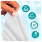 Pampers Aqua Pure 99% Water Baby Wipes Plastic Free 12 Packs of 60 Wipes 720 Count Bulk Wet Wipes for Sensitive Skin Fragrance Free - Damaged Box