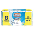 Regina Blitz Household Towels 8 Triple Layered Rolls 70 Sheets Per Roll Extra Large Kitchen Roll Paper Packaging FSC Certified - Damaged Box