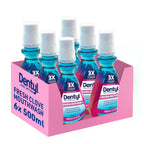 Dentyl Dual Action CPC Mouthwash Fresh Clove 500ml Alcohol Free Total Care Oral Rinse 6 Pack - Damaged Box