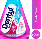 Dentyl Dual Action CPC Mouthwash Fresh Clove 500ml Alcohol Free Total Care Oral Rinse 6 Pack - Damaged Box