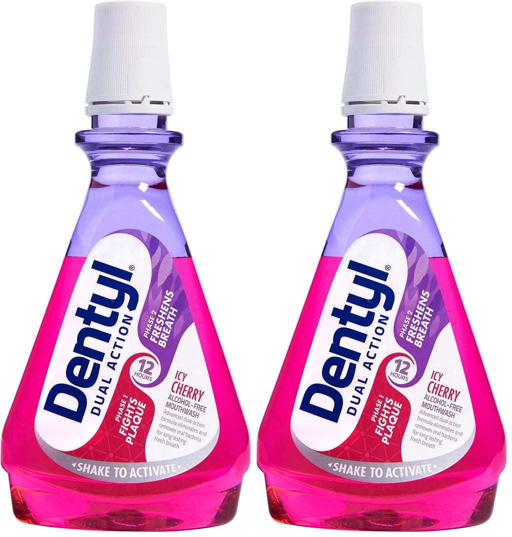 Dentyl Dual Action CPC Mouthwash Fresh Clove 500ml Alcohol Free Total Care Oral Rinse 6 Pack - Damaged Box