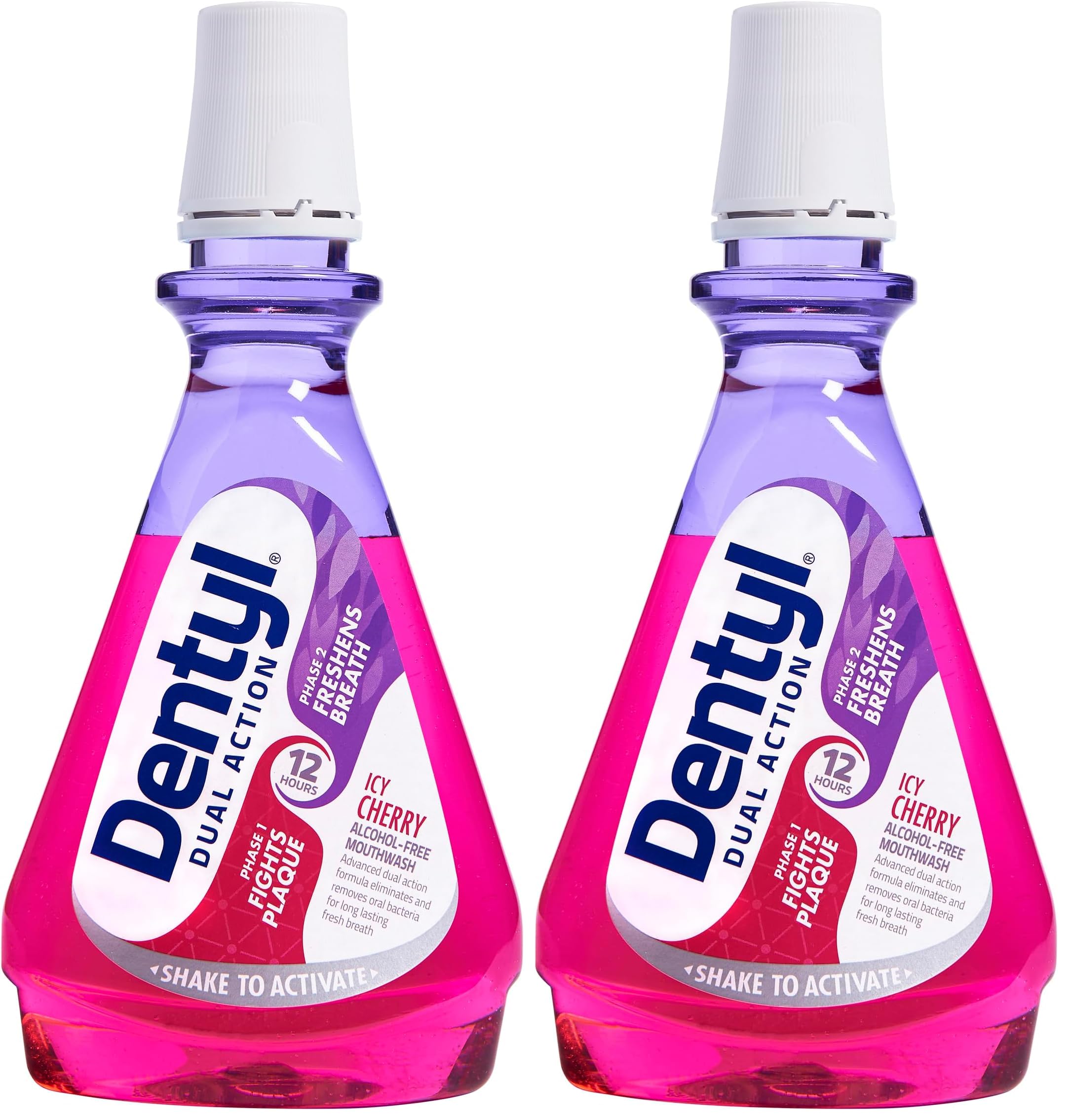 Dentyl Dual Action CPC Mouthwash Fresh Clove 500ml Alcohol Free Total Care Oral Rinse 6 Pack - Damaged Box